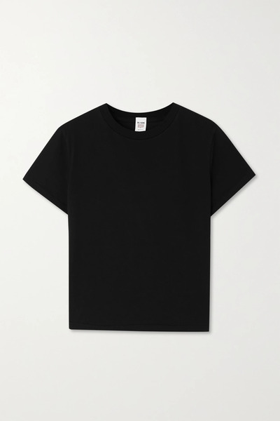  Re/done Re/done - Recycled Cotton-jersey T-shirt - Black 