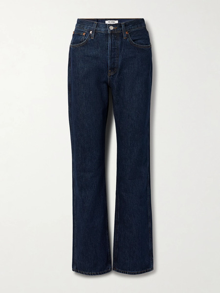  Re/done Re/done - 90s Loose High-rise Straight-leg Jeans - Dark Denim 