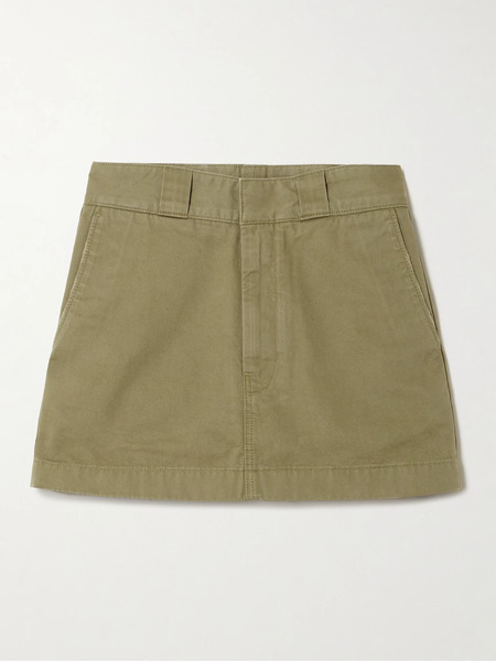  Re/done Re/done - The Ollie Cotton-gabardine Mini Skirt - Army Green 