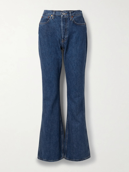  Re/done Re/done - The Riding Jean High-rise Flared Jeans - Mid Denim 