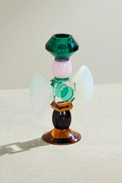  Reflections Copenhagen Reflections Copenhagen - Carmina Crystal Candle Holder - Green 