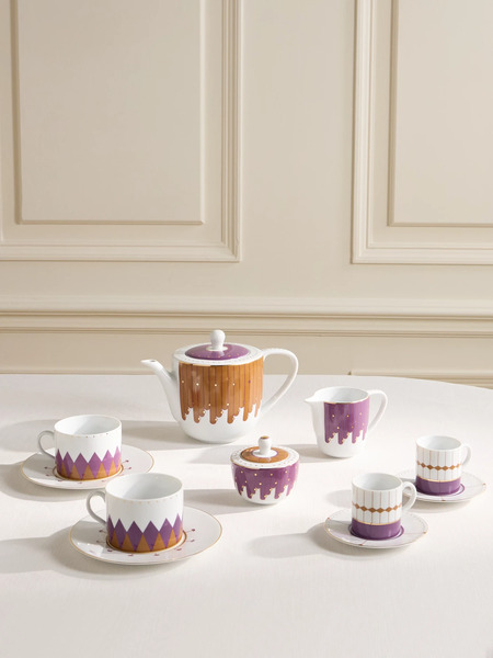  Reflections Copenhagen Reflections Copenhagen - Porcelain 11-piece Tea Set - Purple 