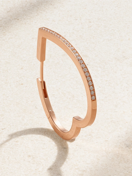  Repossi Repossi - Antifer Heart Large 18-karat Rose Gold Diamond Single Earring - One Size 