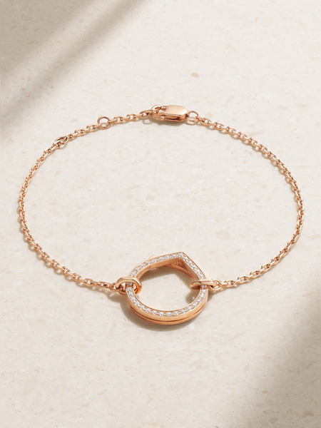  Repossi Repossi - Antifer 18-karat Rose Gold Diamond Bracelet - One Size 
