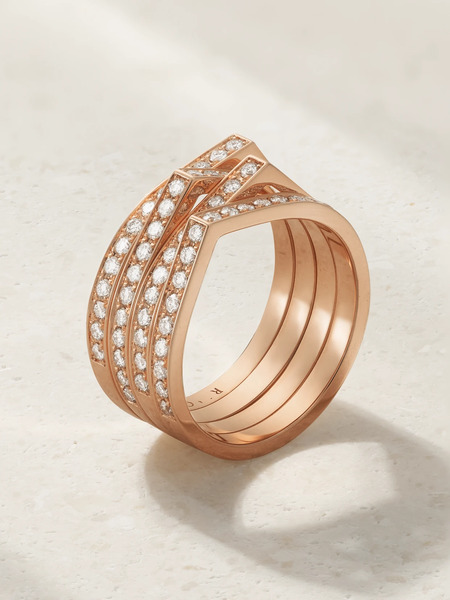  Repossi Repossi - Antifer 18-karat Rose Gold Diamond Ring - 55 