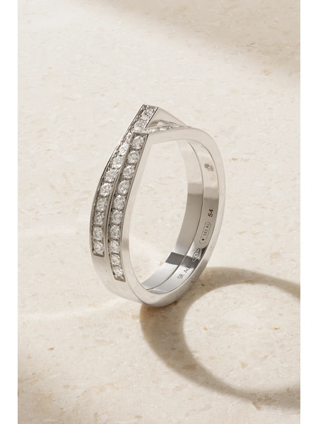  Repossi Repossi - Antifer 18-karat White Gold Diamond Ring - Silver 