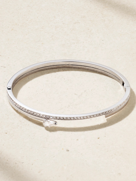  Repossi Repossi - Serti Sur Vide 18-karat White Gold Diamond Bracelet - M 