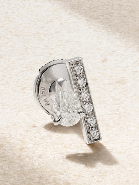  Repossi Repossi - Serti Sur Vide 18-karat White Gold Diamond Single Earring - Silver 