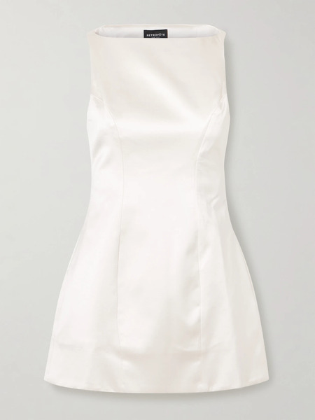  Retrofête Retrofête - Livle Duchesse-satin Mini Dress - Cream 