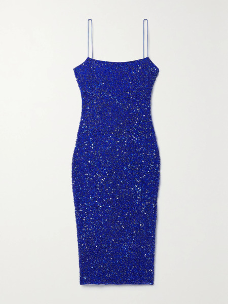  Retrofête Retrofête - Prim Sequined Tulle Dress - Royal Blue 