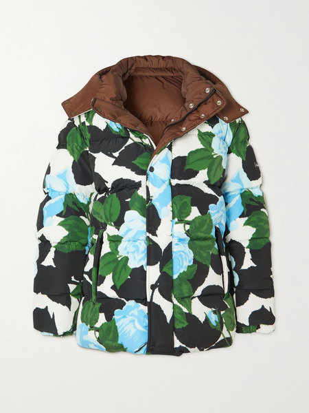  Richard Quinn Richard Quinn - Reversible Floral-print Quilted Shell Down Jacket - Black 