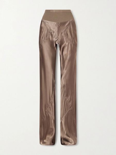  Rick Owens Rick Owens - Bias Satin Flared Pants - Gray 