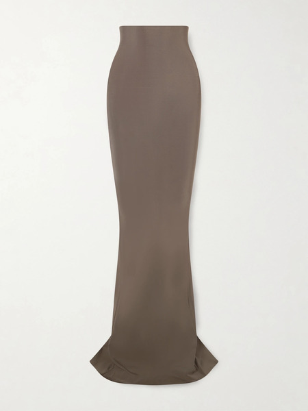  Rick Owens Rick Owens - Dirt Coda Stretch-jersey Maxi Skirt - Gray 