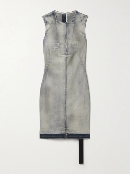  Rick Owens Rick Owens - Drkshdw Frayed Denim Mini Dress - Mid Denim 