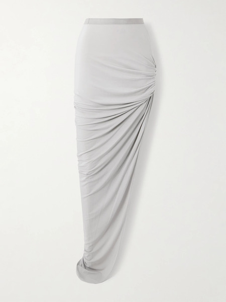  Rick Owens Rick Owens - Edfu Gathered Jersey Maxi Skirt - Light Gray 
