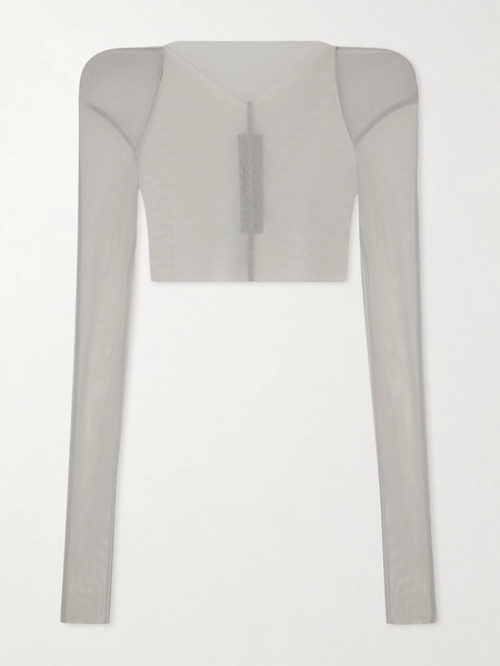  Rick Owens Rick Owens - Helm Stretch-mesh Blouse - Off-white 
