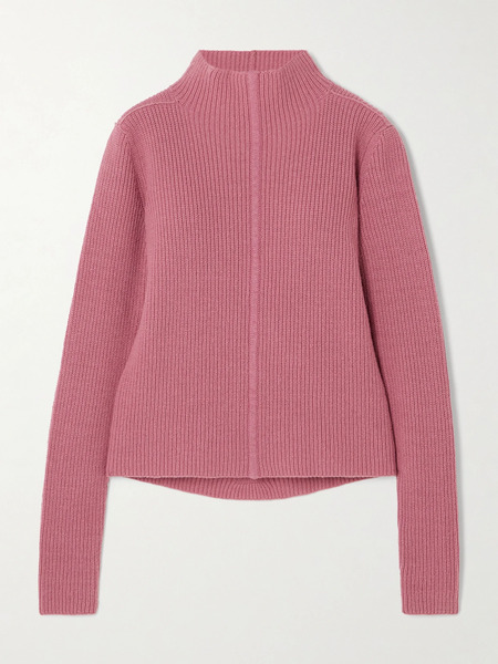  Rick Owens Rick Owens - Maglia Ribbed Cashmere And Wool-blend Turtleneck Sweater - Pink 