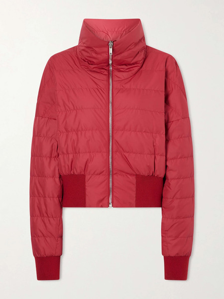  Rick Owens Rick Owens - + Moncler Appliquéd Quilted Shell Down Jacket - Red 