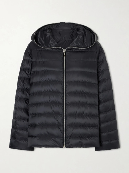  Rick Owens Rick Owens - + Moncler Hooded Quilted Shell Down Jacket - Black 