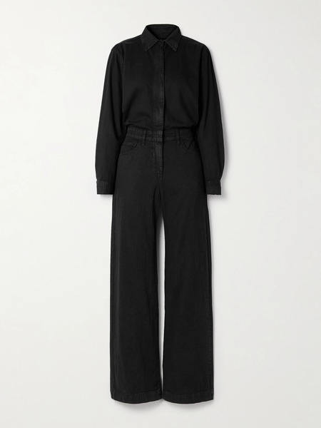  Rivet Utility Rivet Utility - Boyfriend Denim Jumpsuit - Black 