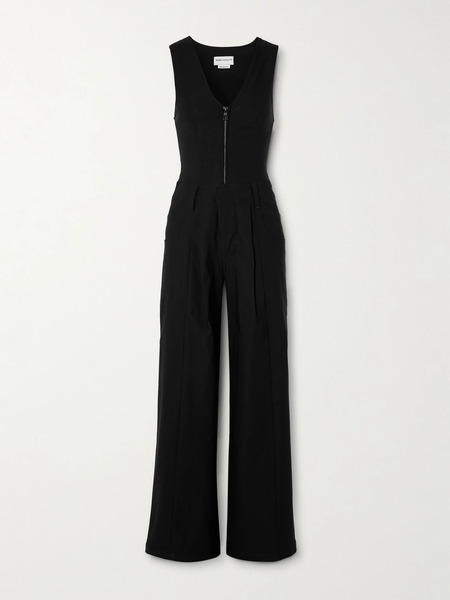  Rivet Utility Rivet Utility - Trailblazer Stretch-taffeta Jumpsuit - Black 