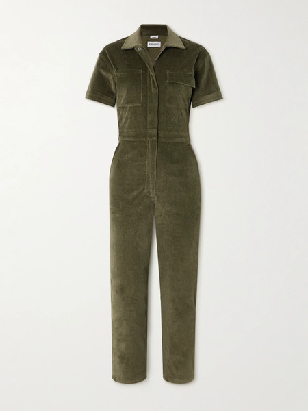  Rivet Utility Rivet Utility - Work Cotton-blend Corduroy Jumpsuit - Army Green 