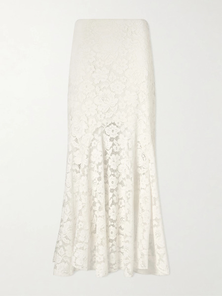  Rixo Rixo - Jade Pleated Lace Midi Skirt - Cream 