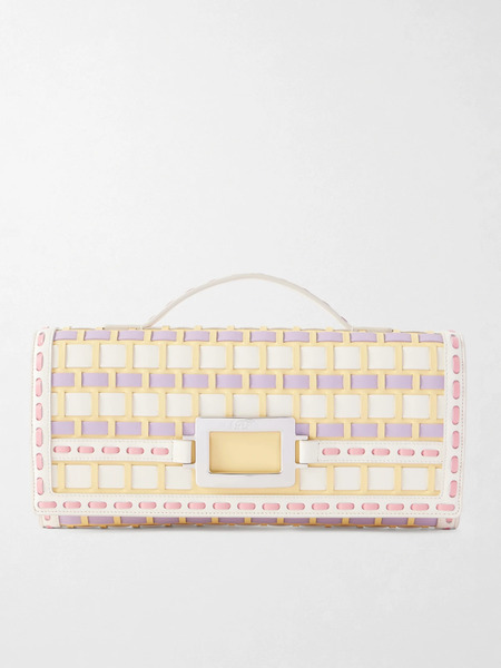  Roger Vivier Roger Vivier - Belle Vivier Buckled Leather Clutch - Multi 