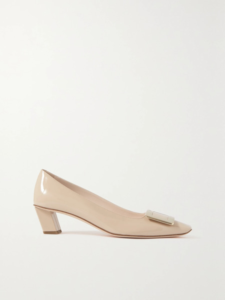  Roger Vivier Roger Vivier - Belle Vivier 45 Patent-leather Pumps - Blush 
