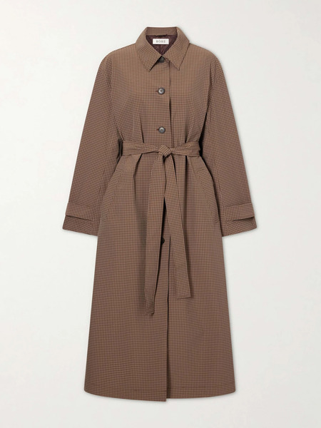  Róhe Róhe - Belted Checked Taffeta Trench Coat - Brown 