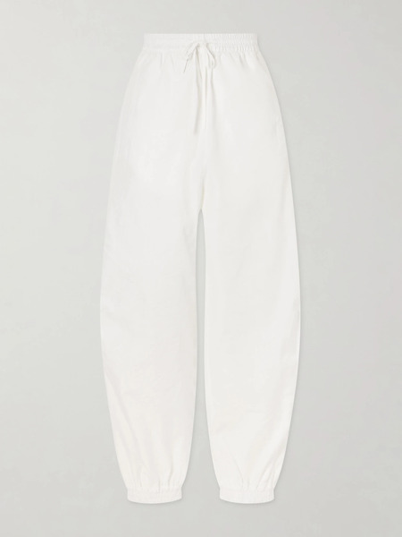  Róhe Róhe - Crinkled Cotton-blend Tapered Pants - White 
