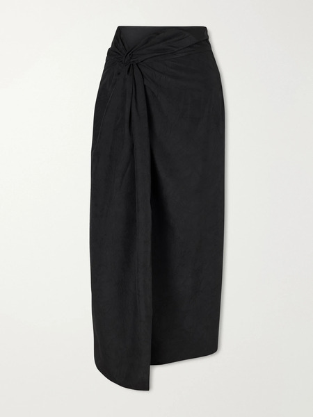  Róhe Róhe - Crinkled-satin Midi Skirt - Black 