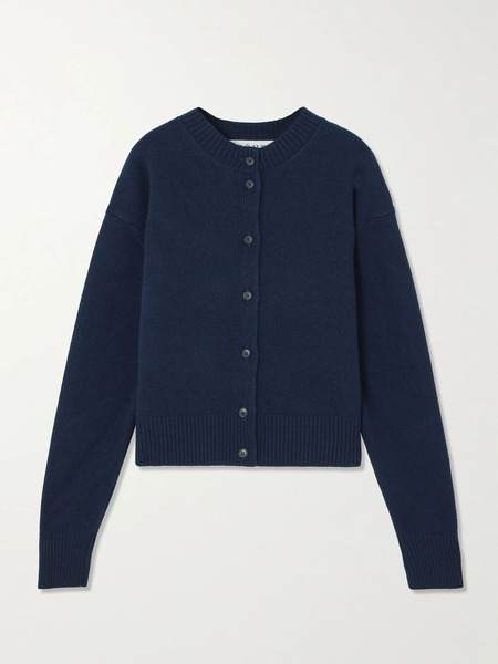  Róhe Róhe - Cropped Wool-blend Cardigan - Navy 