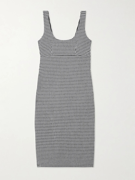 Róhe Róhe - Gingham Seersucker Mini Dress - Gray 