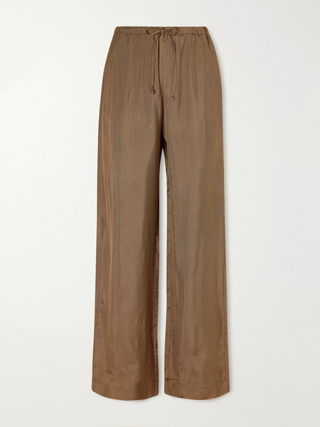  Róhe Róhe - Houndstooth Jersey Wide-leg Pants - Light Brown 