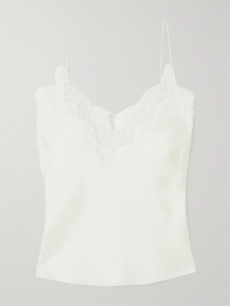  Róhe Róhe - Lace-trimmed Silk Camisole - Cream 