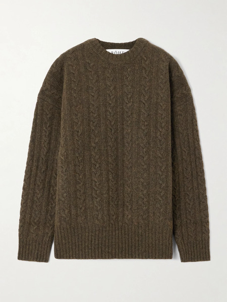  Róhe Róhe - Oversized Cable-knit Wool Sweater - Forest Green 