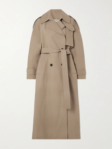  Róhe Róhe - Oversized Double-breasted Cotton Trench Coat - Brown 