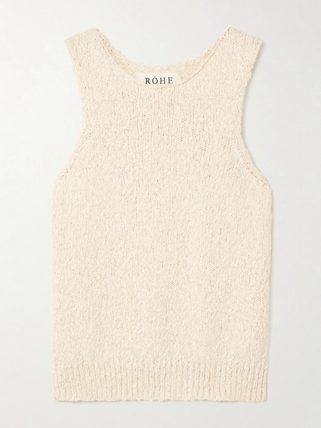  Róhe Róhe - Textured-cotton Tank - Off-white 