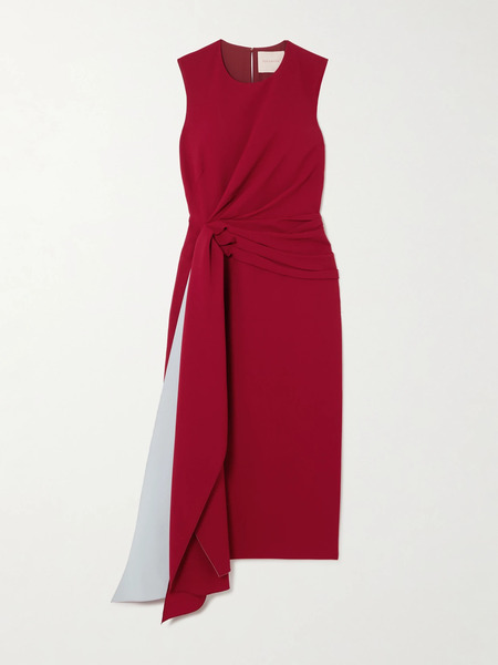  Roksanda Roksanda - Elham Draped Crepe Midi Dress - Red 