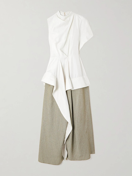  Roksanda Roksanda - Meena Asymmetric Draped Layered Silk-satin And Twill Dress - Ivory 