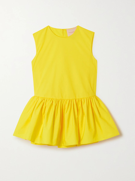  Roksanda Roksanda - Ysme Ruffled Cotton Peplum Top - Yellow 