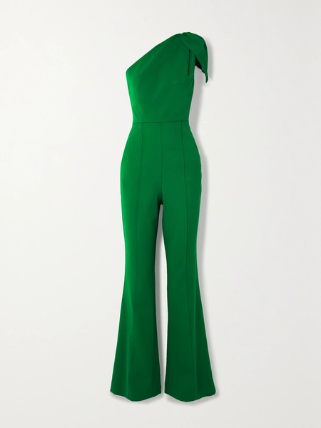  Roland Mouret Roland Mouret - One-shoulder Stretch-cady Jumpsuit - Green 