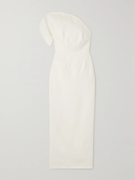  Roland Mouret Roland Mouret - One-shoulder Wool And Silk-blend Gown - White 
