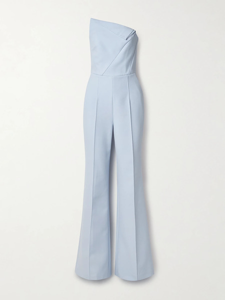  Roland Mouret Roland Mouret - Strapless Crepe Jumpsuit - Light Blue 