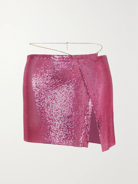  Rosantica Rosantica - Mermaid Chainmail Mini Skirt - Pink 
