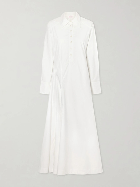  Rosie Assoulin Rosie Assoulin - Groovy Cotton-poplin Maxi Dress - White 