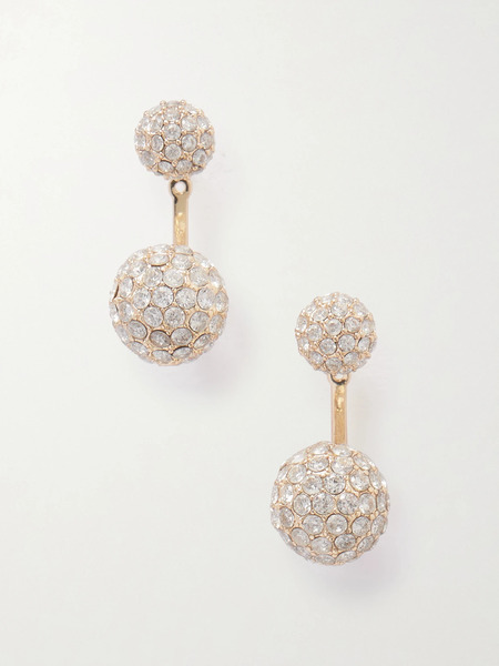  Roxanne Assoulin Roxanne Assoulin - Floating Spark Gold-tone Crystal Earrings - One Size 