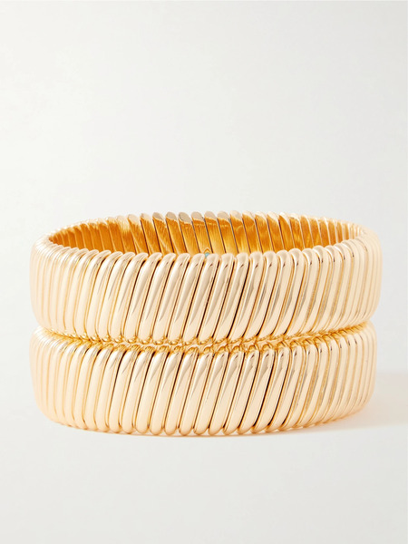  Roxanne Assoulin Roxanne Assoulin - Rolling Set Of Two Gold-tone Bracelets - One Size 