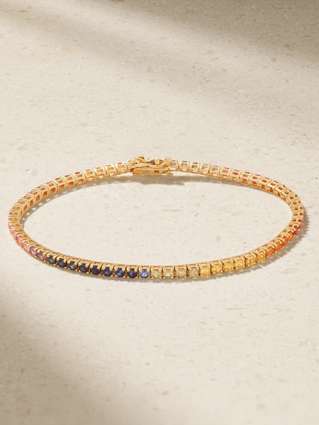  Roxanne First Roxanne First - 14-karat Gold Sapphire Tennis Bracelet - Multi 